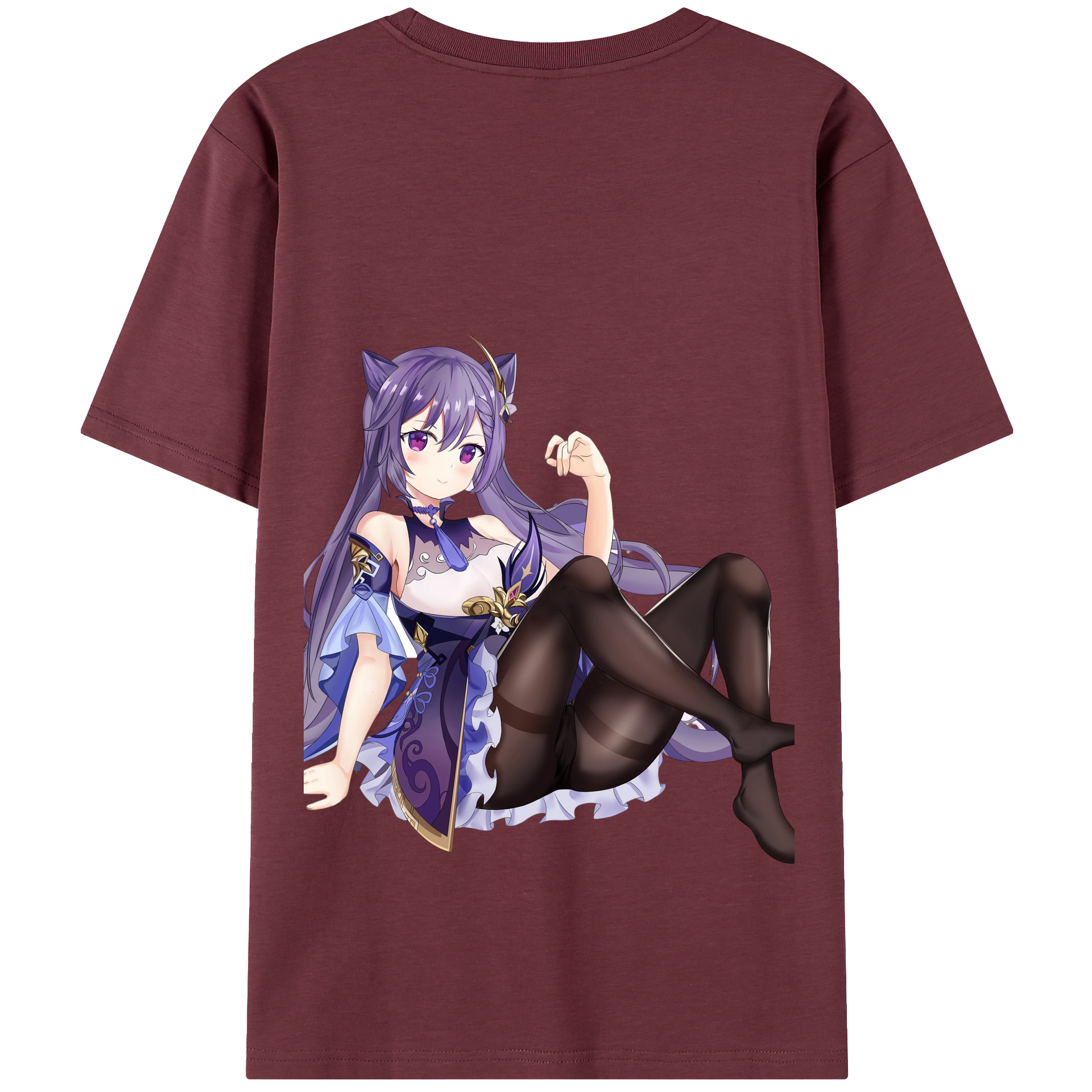 げんし神 刻晴 こくせい genshin Kokusei 綿100％半袖Tシャツ（背面プリント）